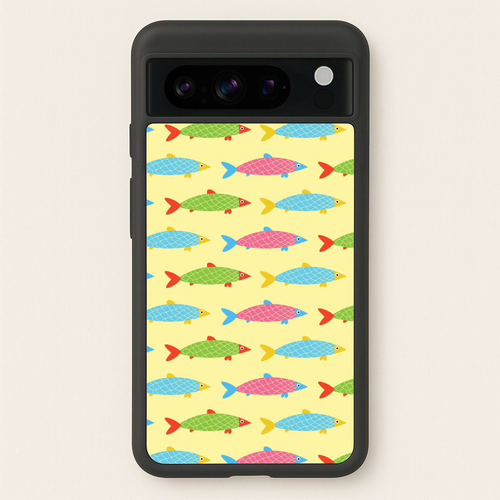 Colourful Cartoon Fish Pattern - Food Patterns Phone Case for Google Pixel 8 Pro