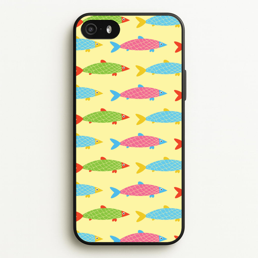 Colourful Cartoon Fish Pattern - Food Patterns Phone Case for iPhone 5 / 5s / SE 2016
