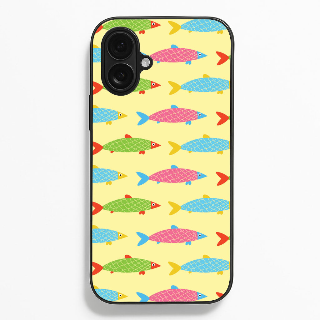 Colourful Cartoon Fish Pattern - Food Patterns Phone Case for iPhone 16 Plus