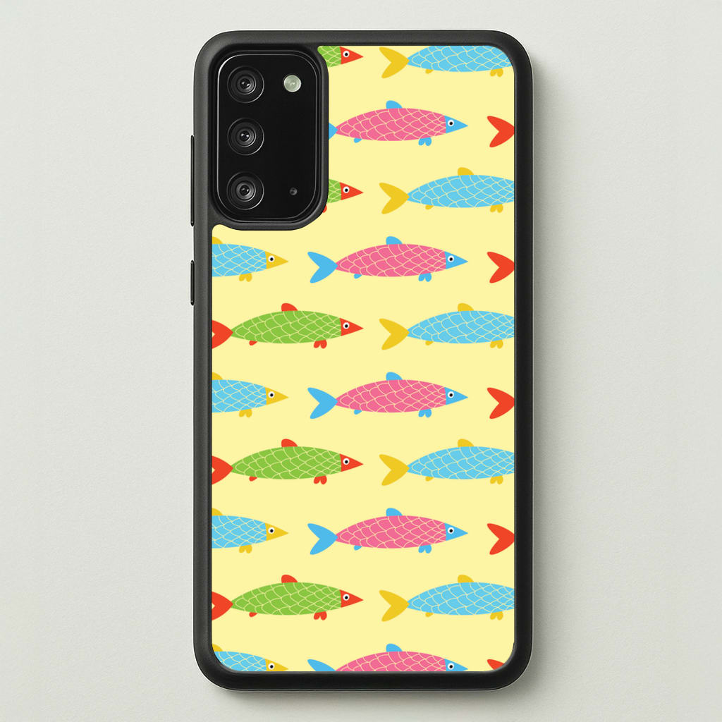 Colourful Cartoon Fish Pattern - Food Patterns Phone Case for Galaxy Note 20