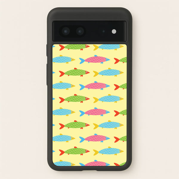 Colourful Cartoon Fish Pattern - Food Patterns Phone Case for Google Pixel 7