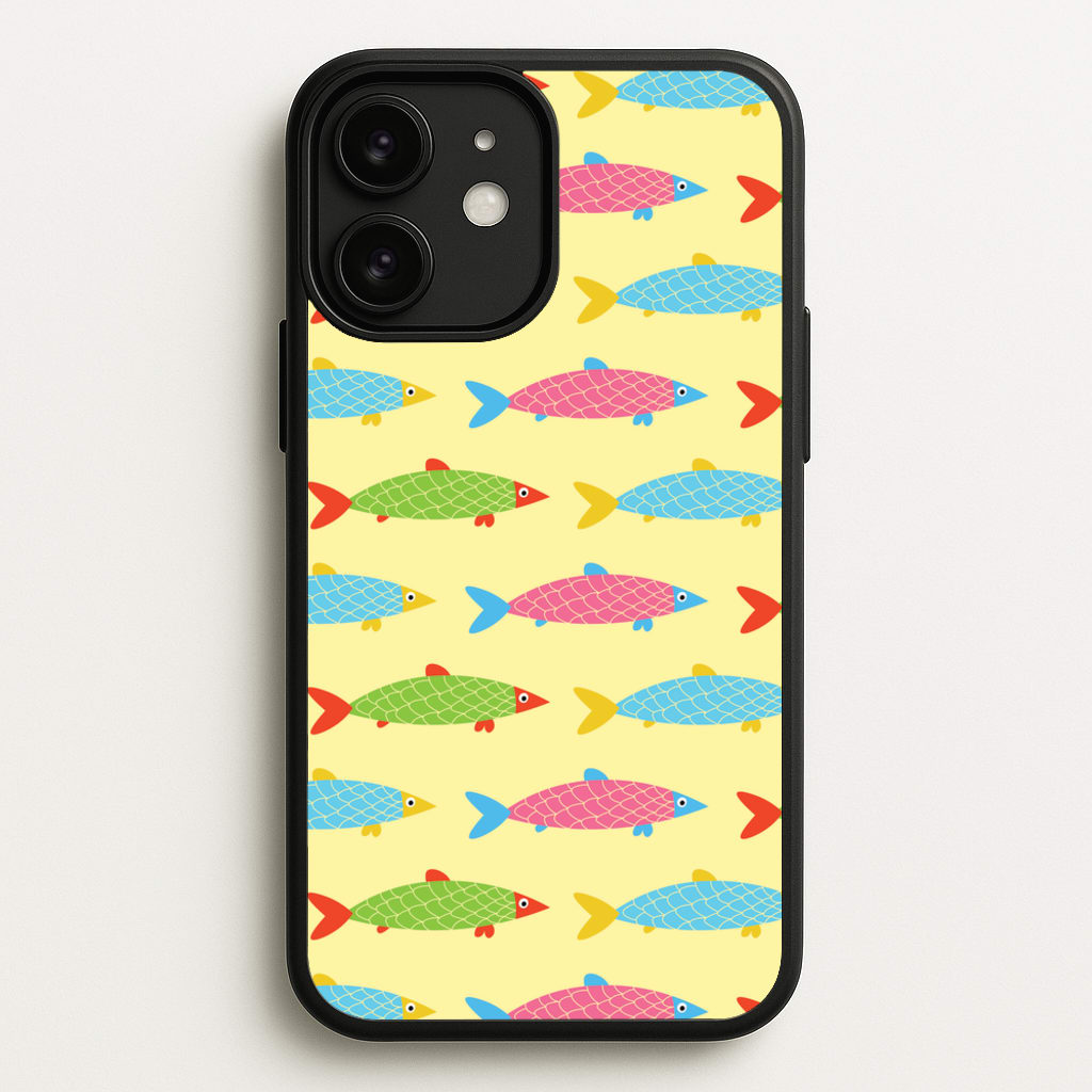 Colourful Cartoon Fish Pattern - Food Patterns Phone Case for iPhone 11