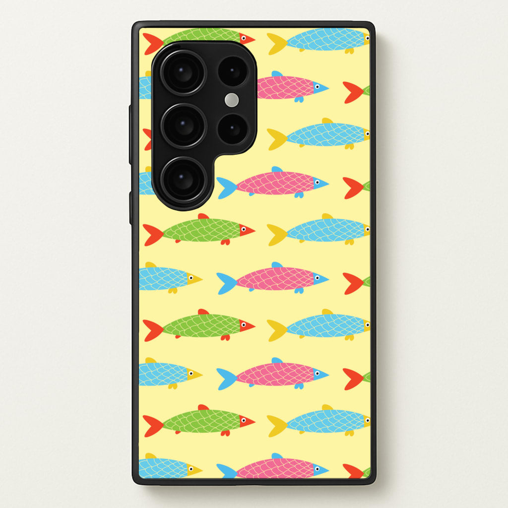 Colourful Cartoon Fish Pattern - Food Patterns Phone Case for Galaxy S24 Ultra