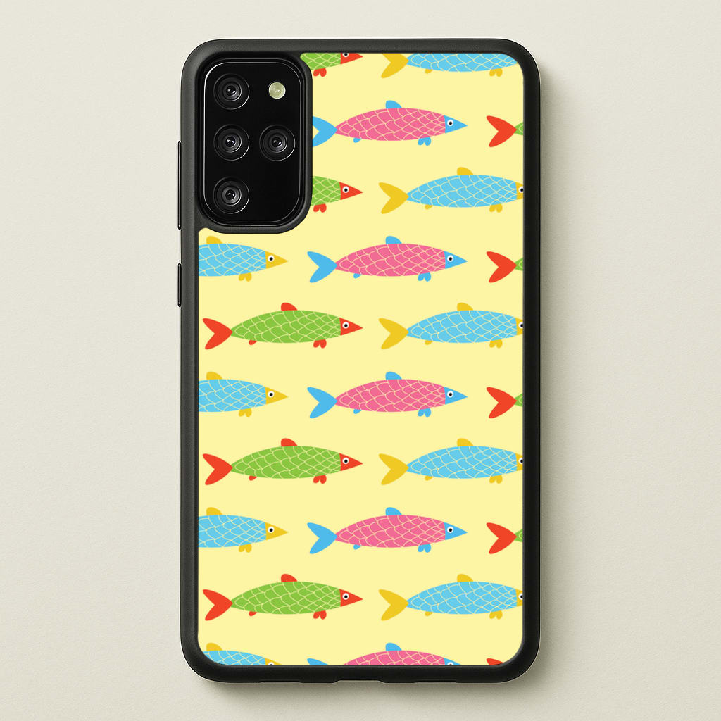 Colourful Cartoon Fish Pattern - Food Patterns Phone Case for Galaxy S20 Plus