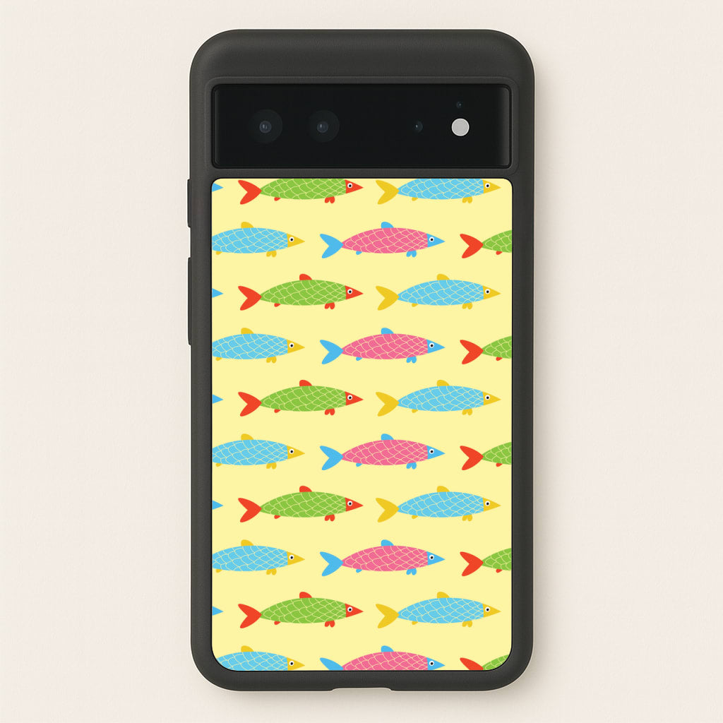 Colourful Cartoon Fish Pattern - Food Patterns Phone Case for Google Pixel 6