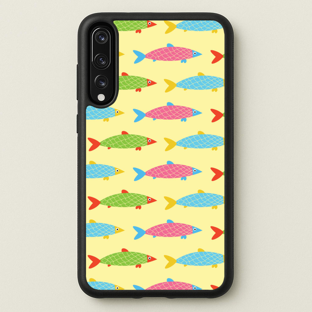Colourful Cartoon Fish Pattern - Food Patterns Phone Case for Huawei P20 Pro
