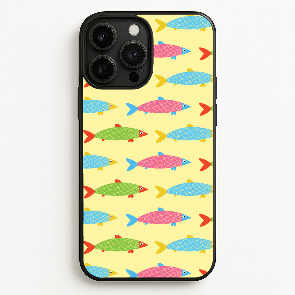 Colourful Cartoon Fish Pattern - Food Patterns Phone Case for iPhone 13 Pro Max