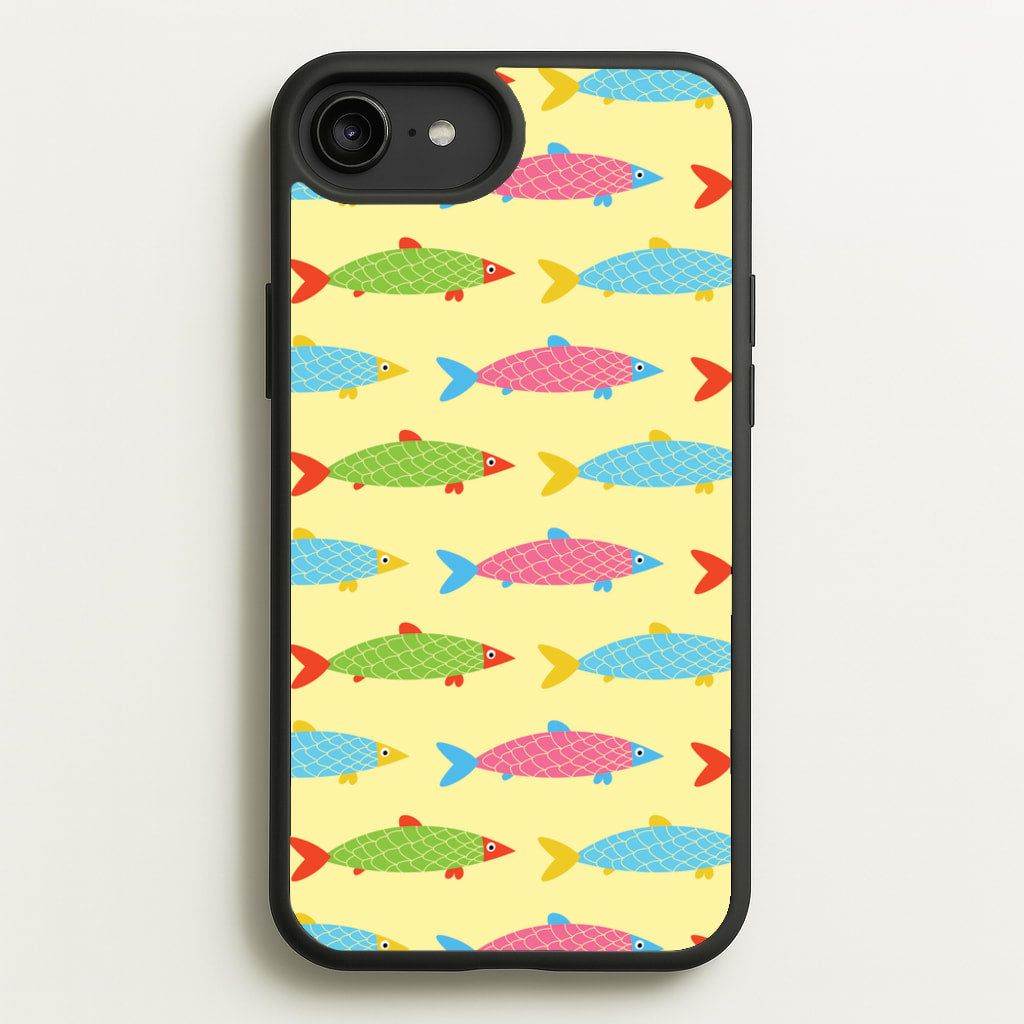 Colourful Cartoon Fish Pattern - Food Patterns Phone Case for iPhone 6 Plus / 7 Plus / 8 Plus