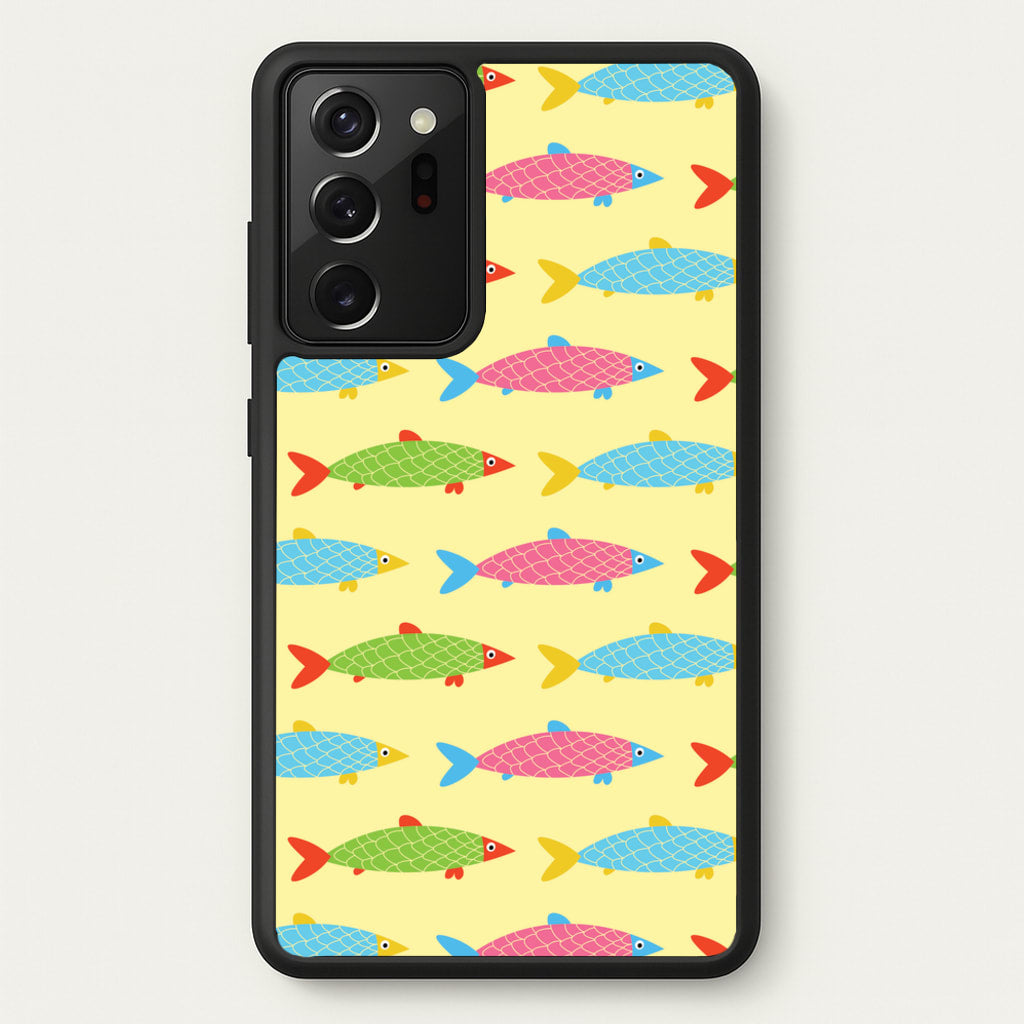 Colourful Cartoon Fish Pattern - Food Patterns Phone Case for Galaxy Note 20 Ultra