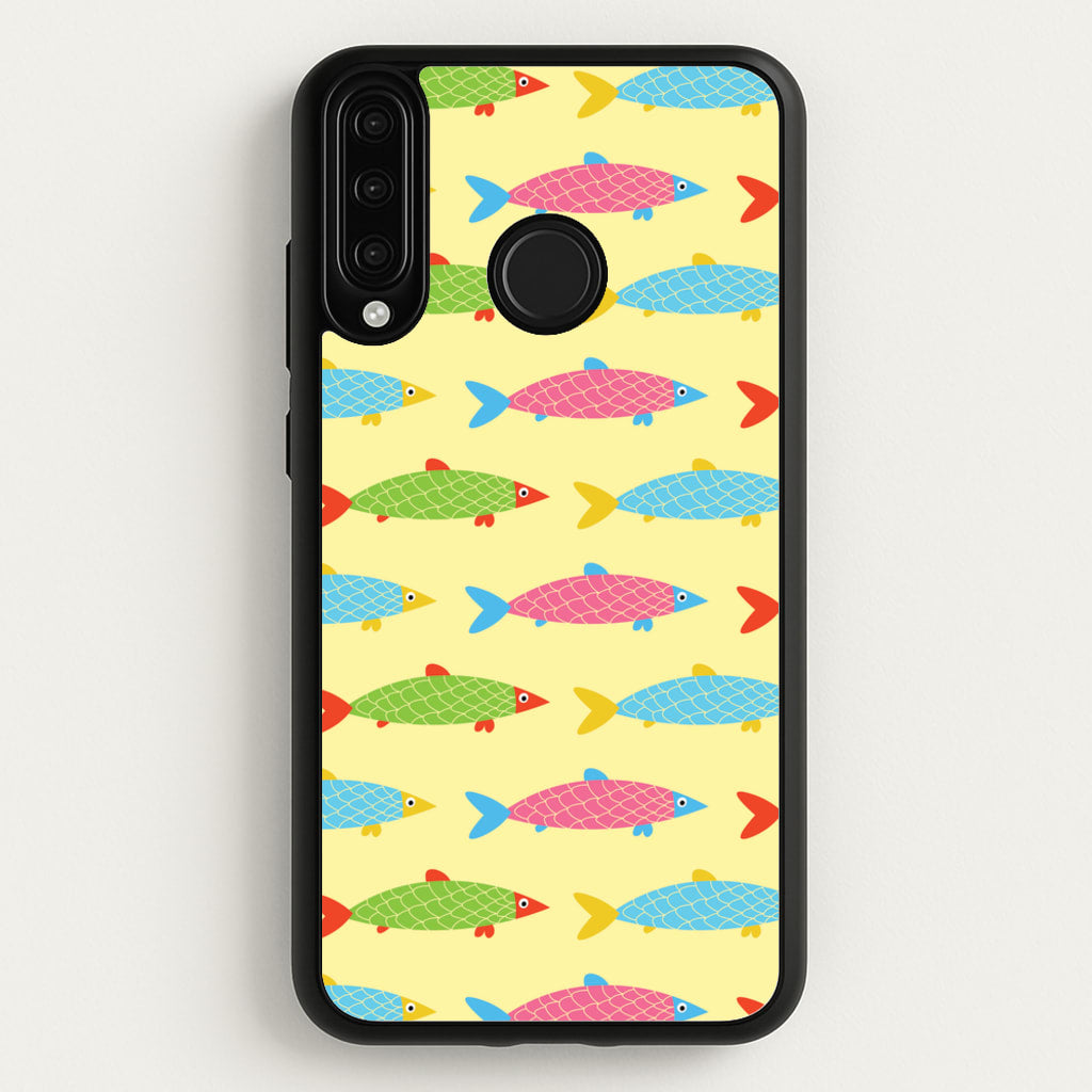 Colourful Cartoon Fish Pattern - Food Patterns Phone Case for Huawei P30 Lite