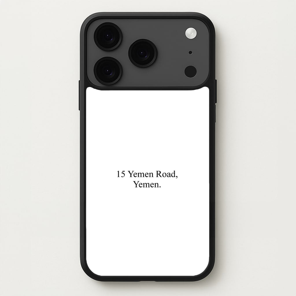 15 Yemen Road, Yemen Phone Case for iPhone 17 Pro