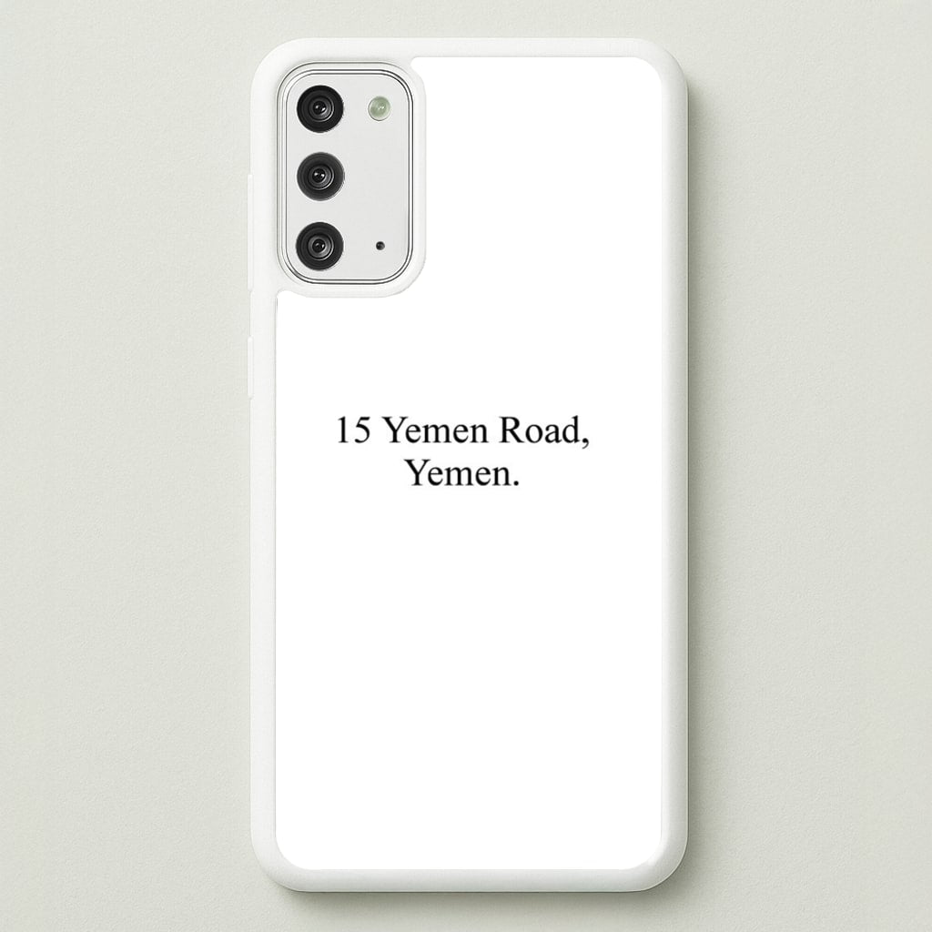 15 Yemen Road, Yemen - Friends Phone Case for Galaxy Note 20