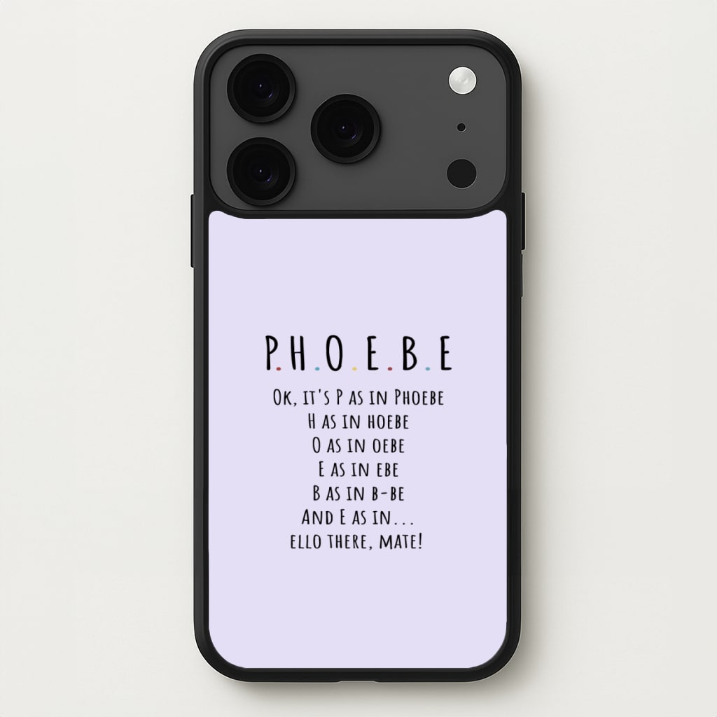 Spelling Phoebe Phone Case for iPhone 17 Pro Max
