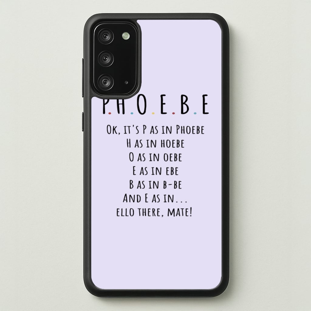 Spelling Phoebe - Friends Phone Case for Galaxy Note 20