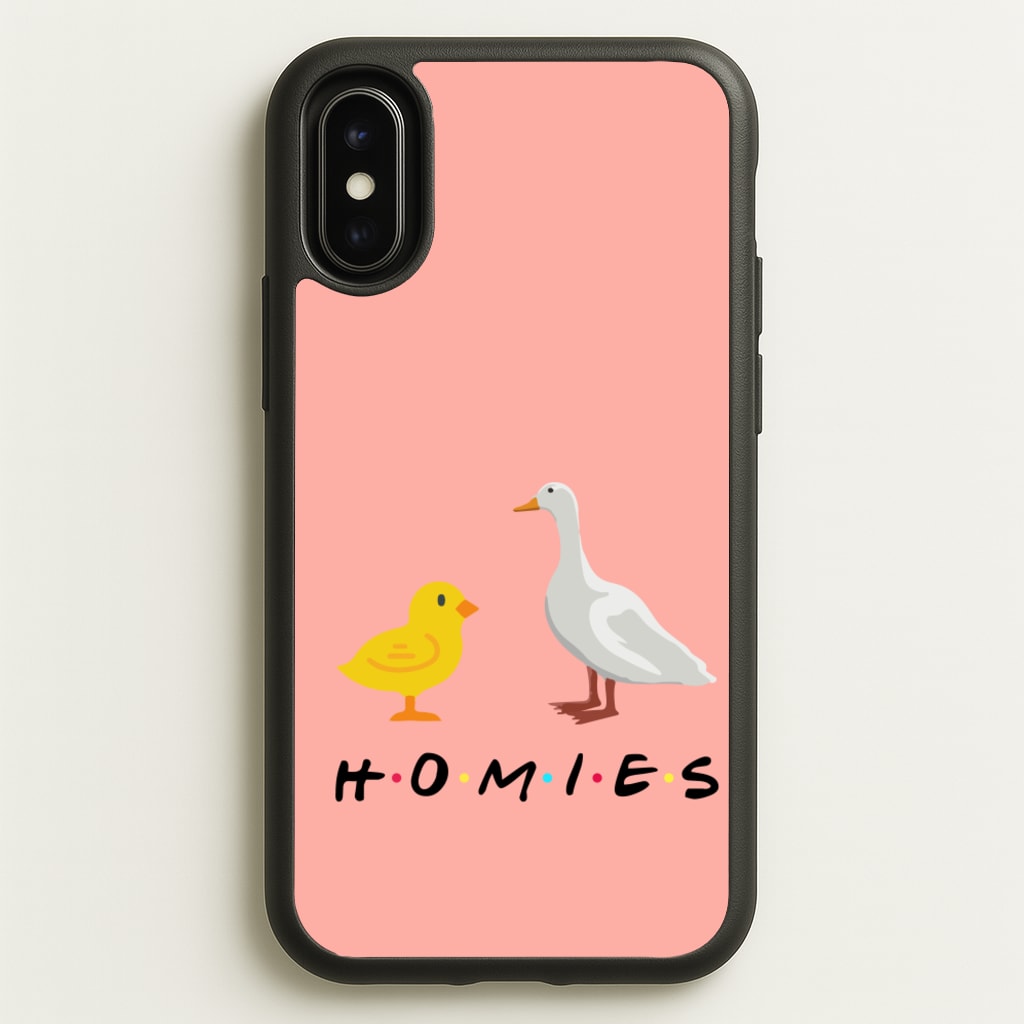 Homies Chick And Duck - Friends Phone Case for iPhone X / XS