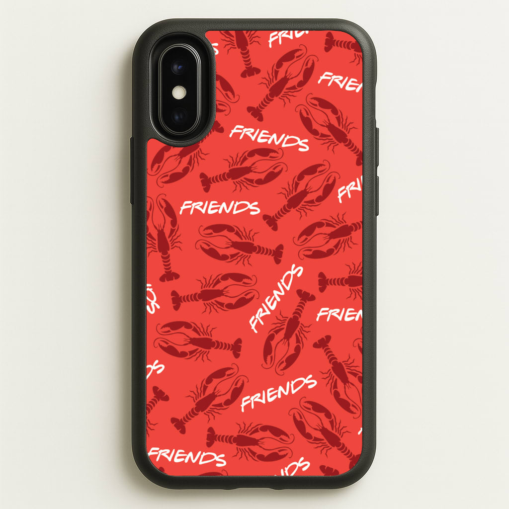 Sitcom Red Lobsters Pattern - Friends Phone Case for iPhone X / XS