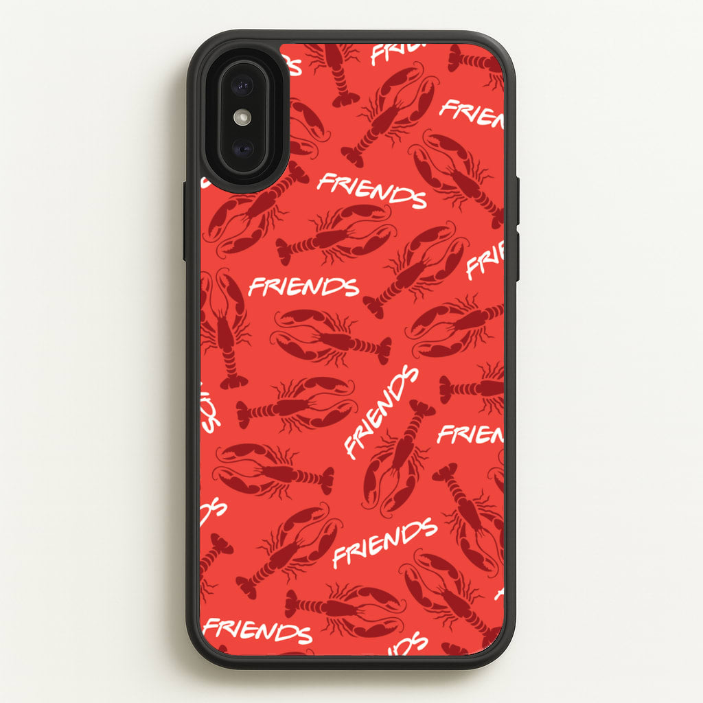 Sitcom Red Lobsters Pattern - Friends Phone Case for iPhone XS Max