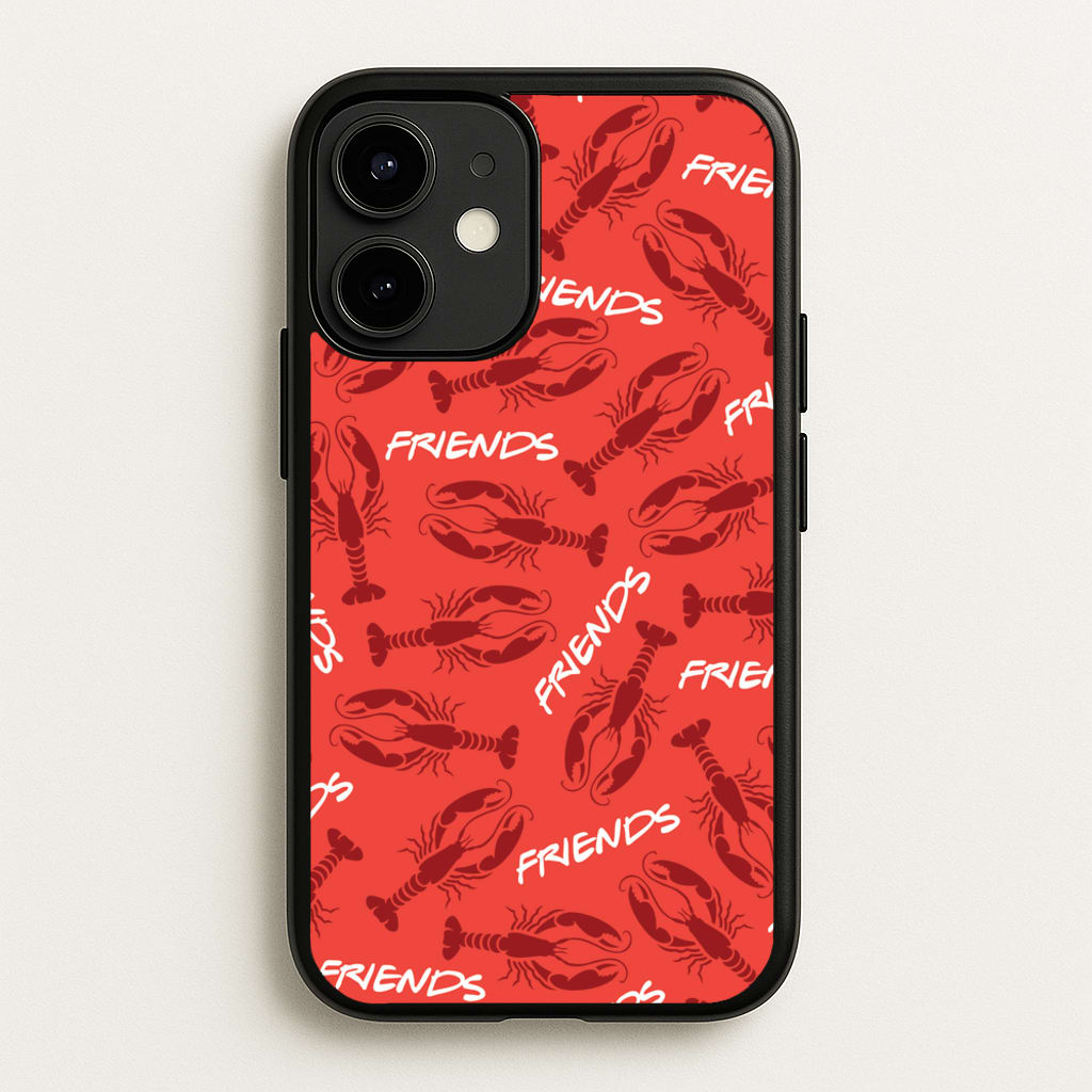 Sitcom Red Lobsters Pattern - Friends Phone Case for iPhone 12 / 12 Pro