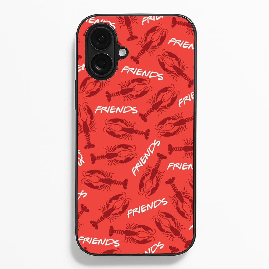 Sitcom Red Lobsters Pattern  - Friends Phone Case for iPhone 16 Plus