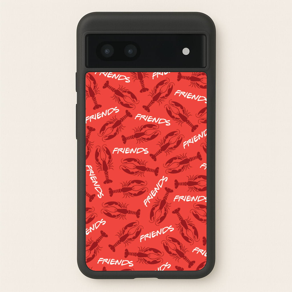 Sitcom Red Lobsters Pattern - Friends Phone Case for Google Pixel 7a