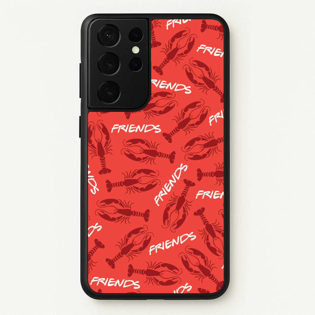 Sitcom Red Lobsters Pattern - Friends Phone Case for Galaxy S21 Ultra