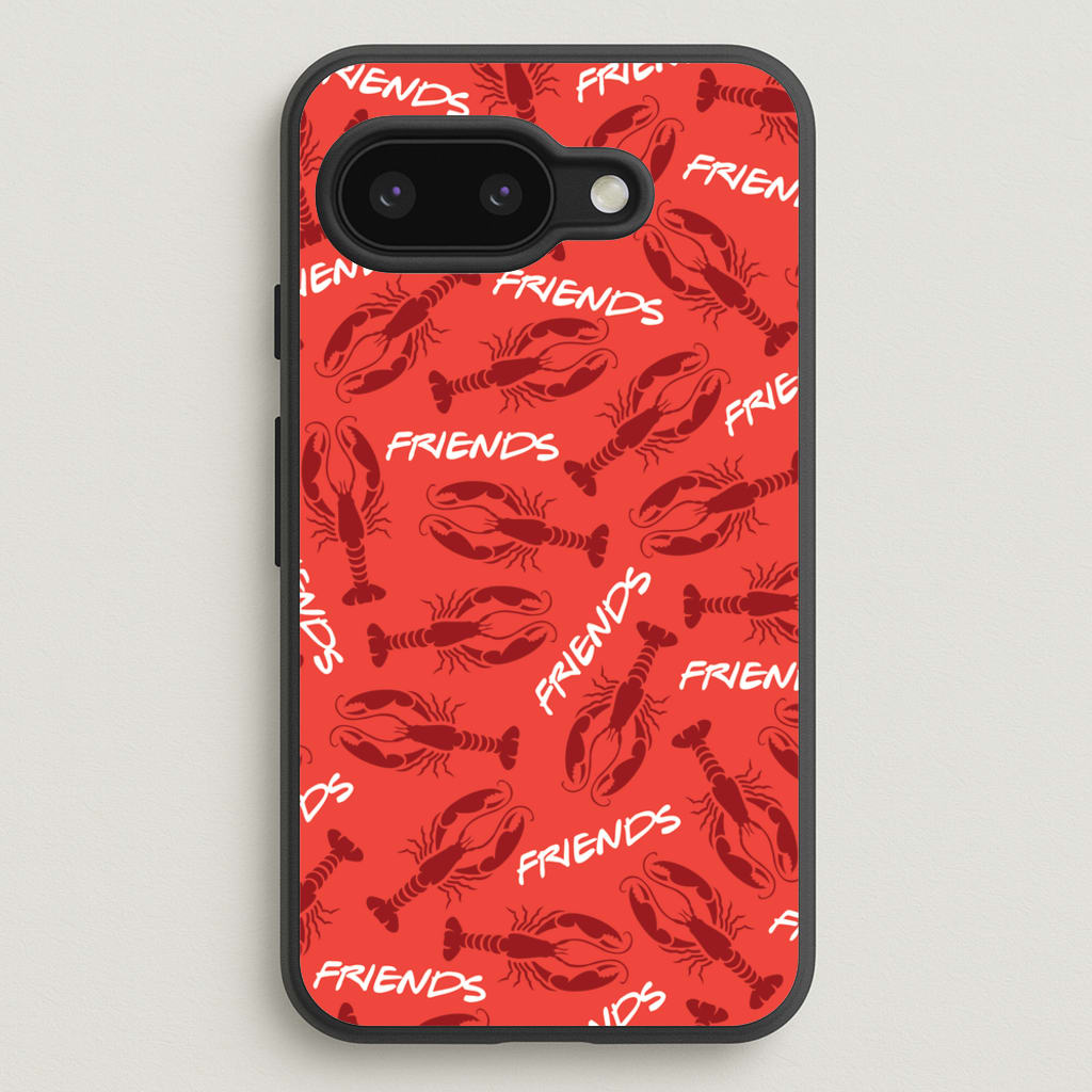 Sitcom Red Lobsters Pattern - Friends Phone Case for Google Pixel 9a