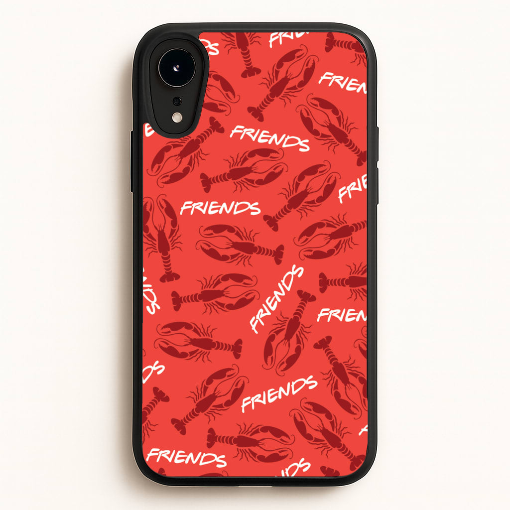 Sitcom Red Lobsters Pattern - Friends Phone Case for iPhone XR