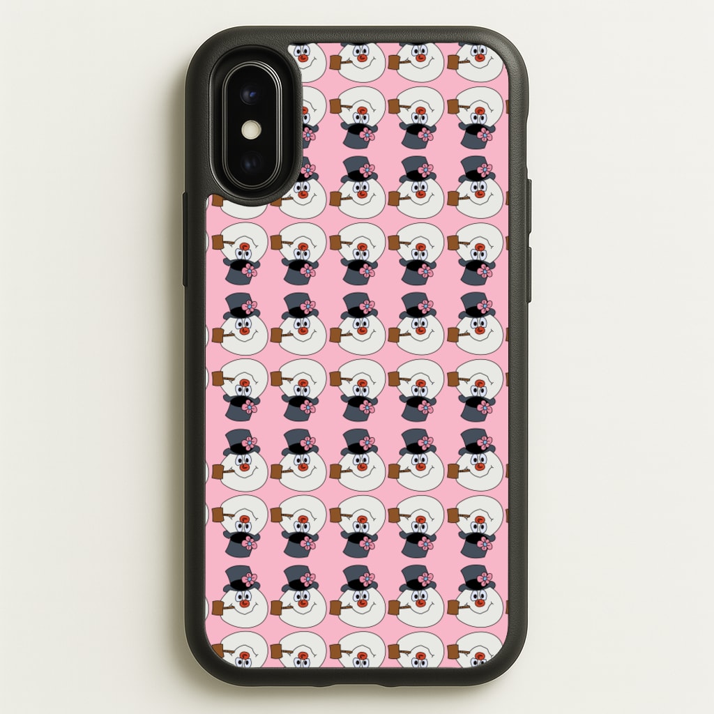 Pattern - Snowman - Frosty The Snowman Phone Case for iPhone X / XS