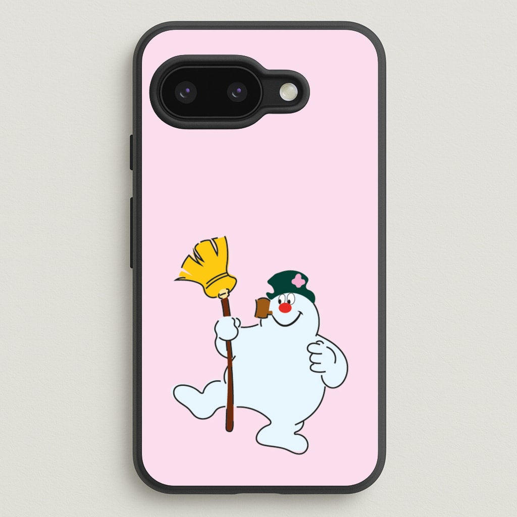 Broom - Snowman - Frosty The Snowman Phone Case for Google Pixel 9a