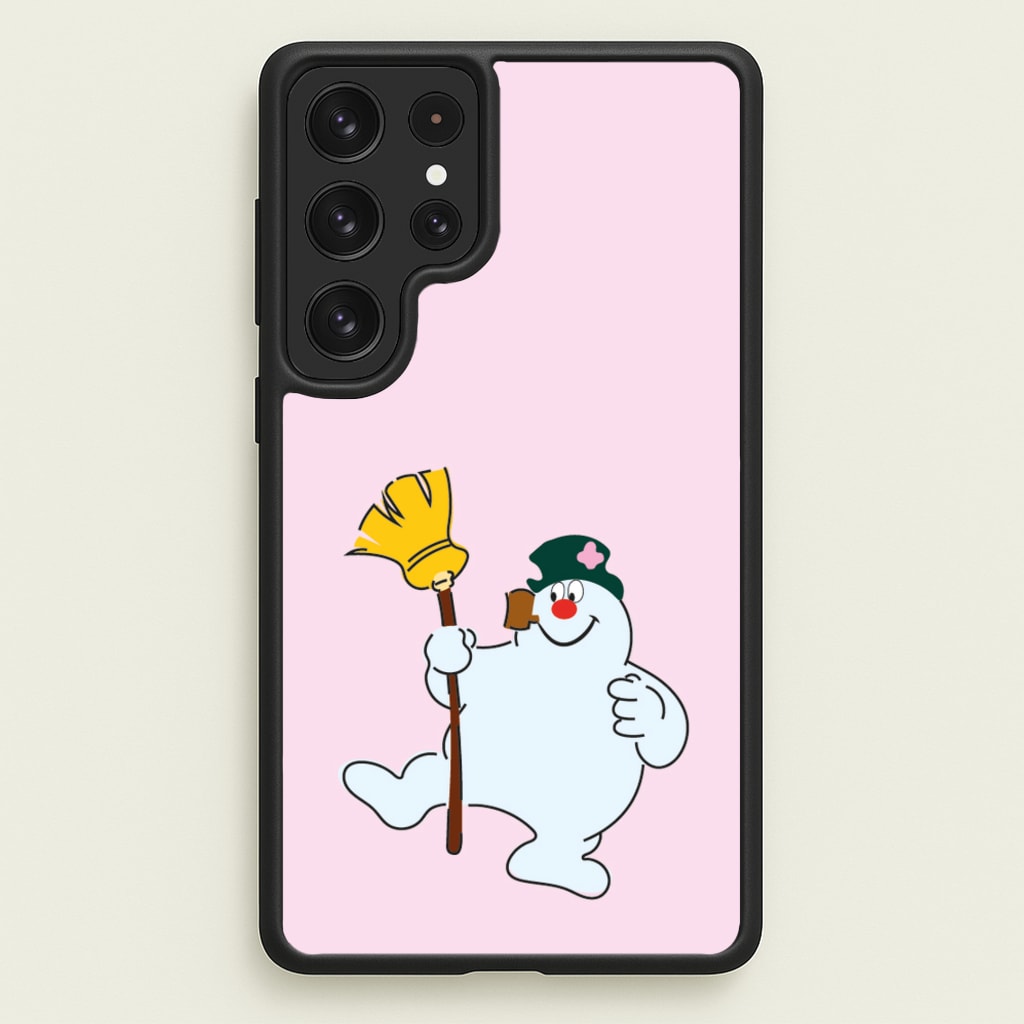 Broom - Snowman - Frosty The Snowman Phone Case for Galaxy S22 Ultra
