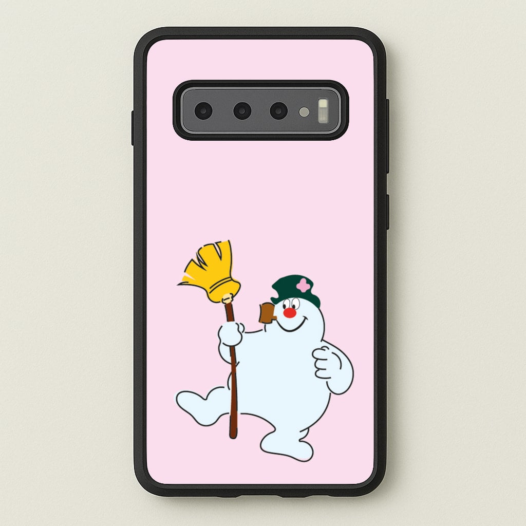 Broom - Snowman - Frosty The Snowman Phone Case for Galaxy S10