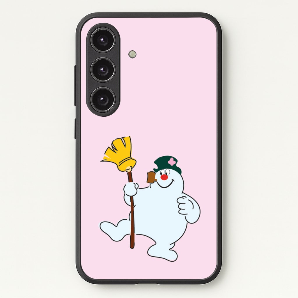 Broom - Snowman - Frosty The Snowman Phone Case for Galaxy S25 Plus