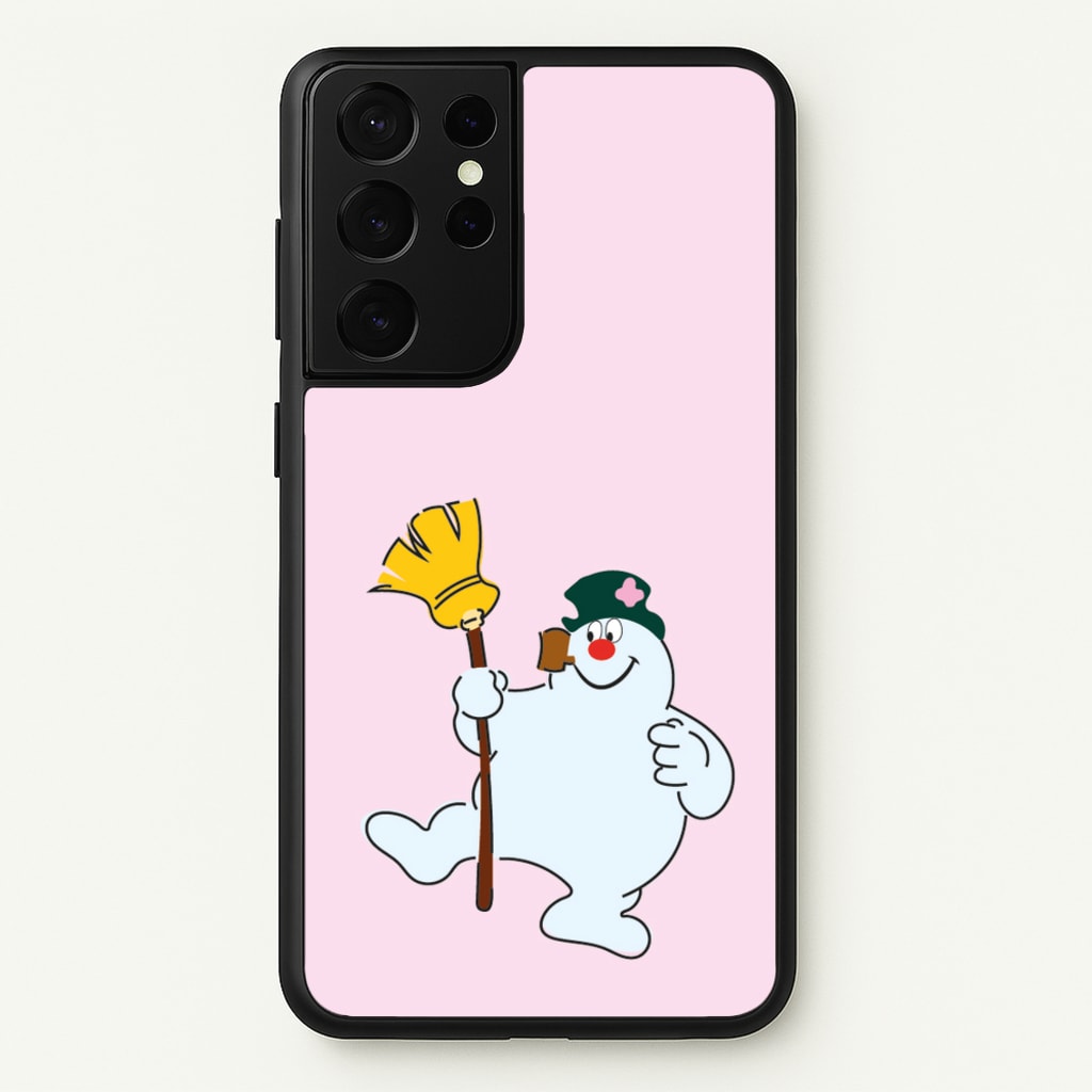 Broom - Snowman - Frosty The Snowman Phone Case for Galaxy S21 Ultra
