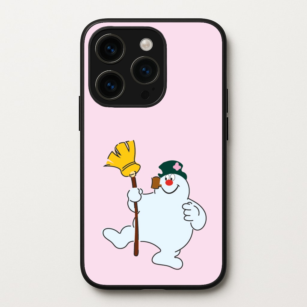Broom - Snowman - Frosty The Snowman Phone Case for iPhone 15 Pro