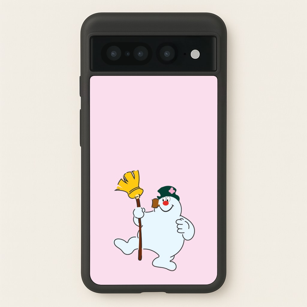 Broom - Snowman - Frosty The Snowman Phone Case for Google Pixel 7 Pro