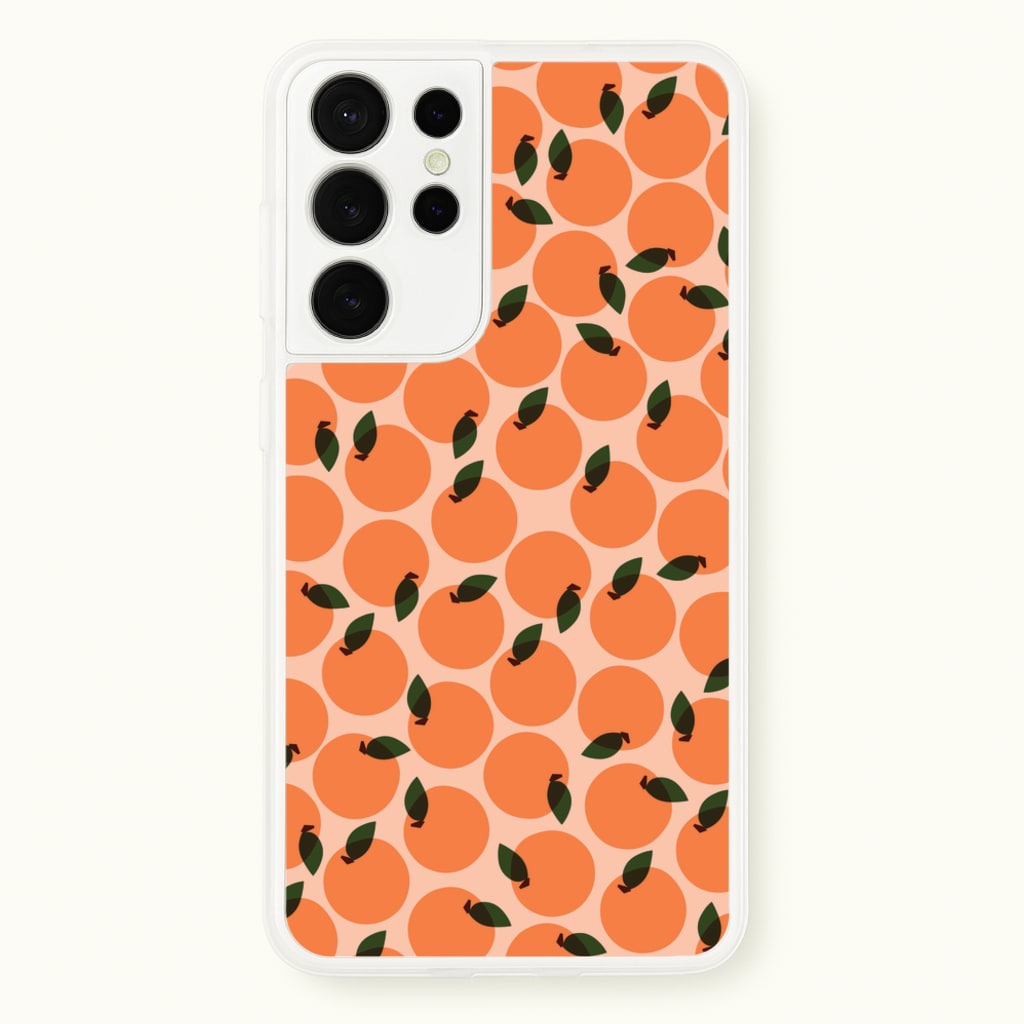 Oranges - Fruit Patterns - Fruit Patterns Phone Case for Galaxy S21 Ultra