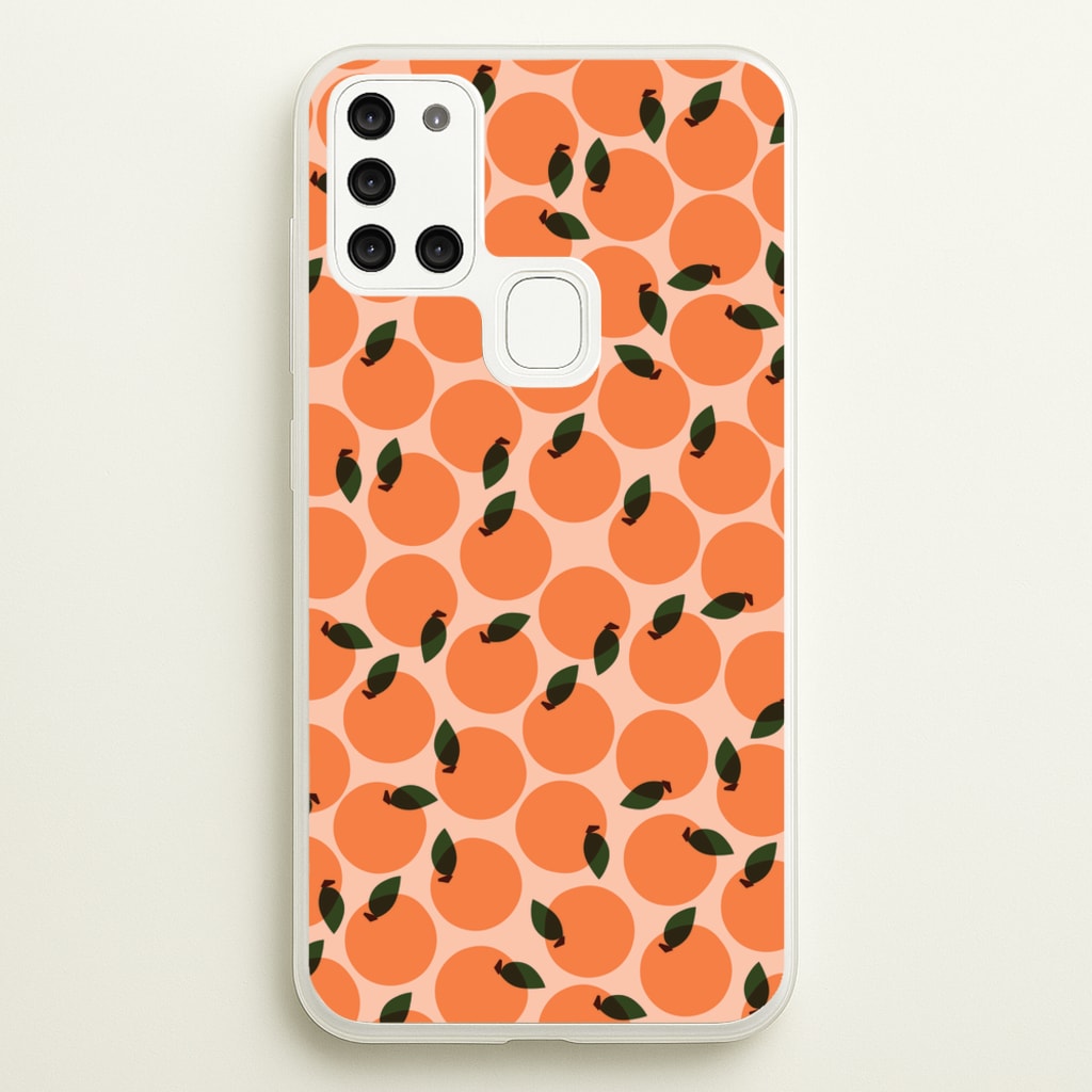 Oranges - Fruit Patterns - Fruit Patterns Phone Case for Galaxy A21s