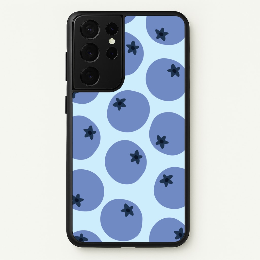 Blueberries - Fruit Patterns - Fruit Patterns Phone Case for Galaxy S21 Ultra