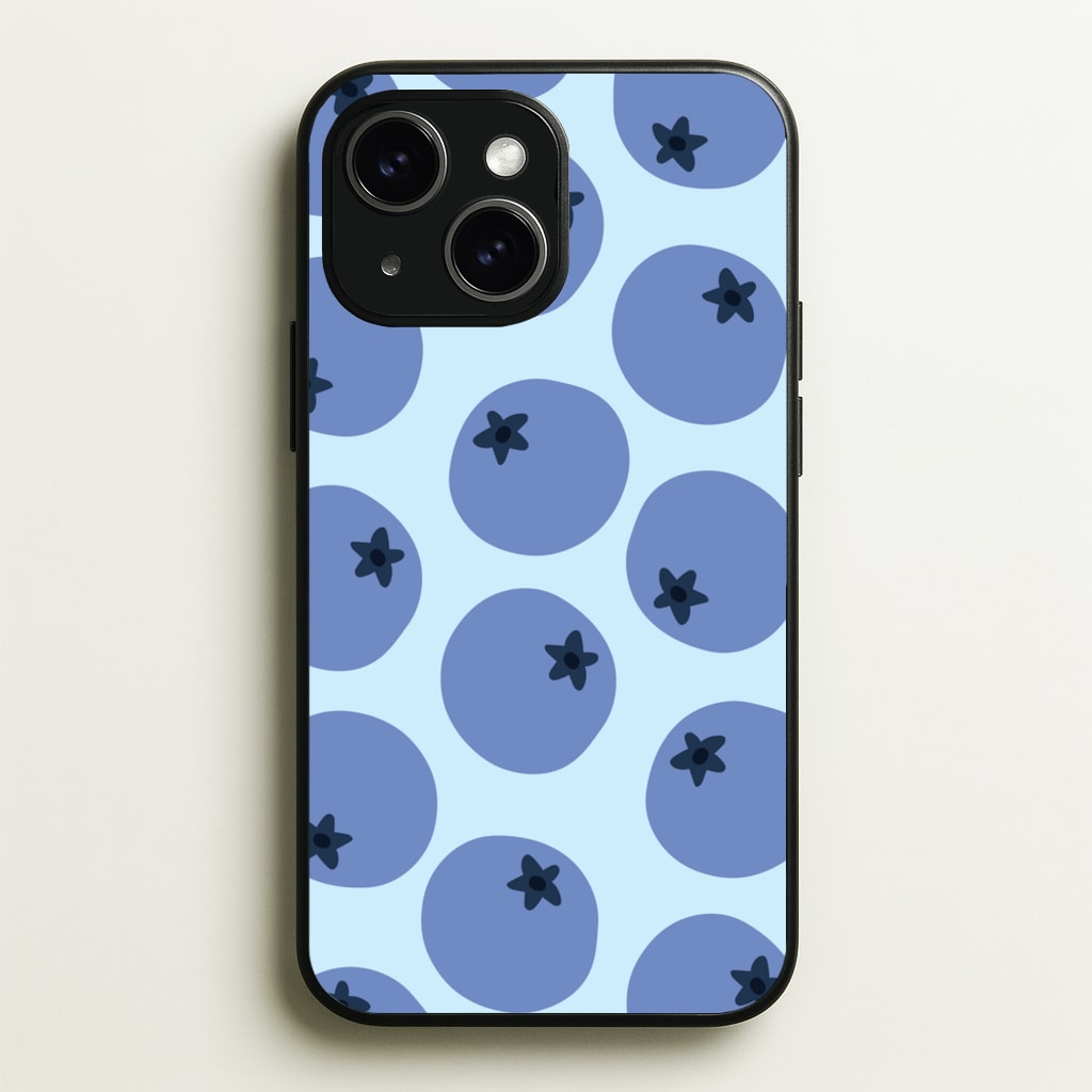 Blueberries - Fruit Patterns - Fruit Patterns Phone Case for iPhone 15