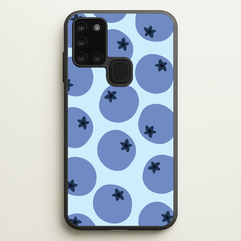 Blueberries - Fruit Patterns - Fruit Patterns Phone Case for Galaxy A21s