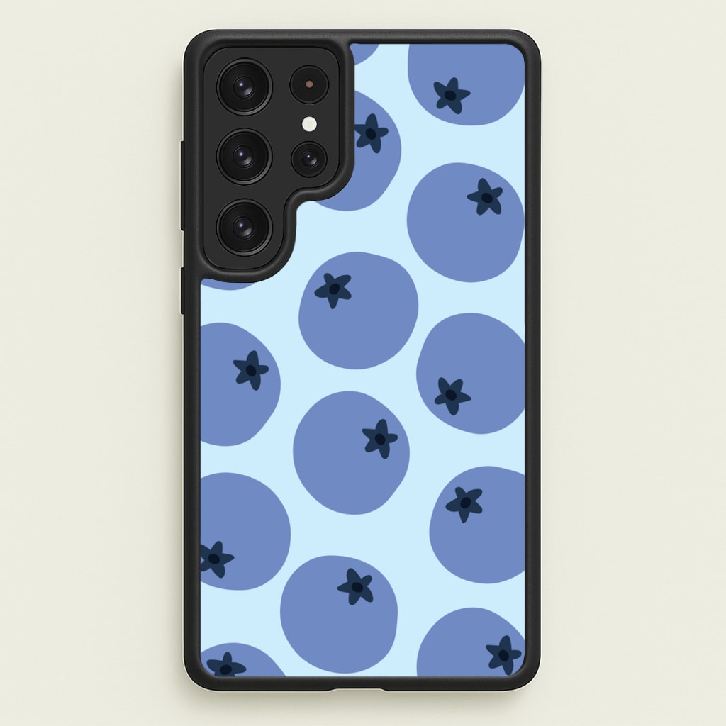 Blueberries - Fruit Patterns - Fruit Patterns Phone Case for Galaxy S23 Ultra