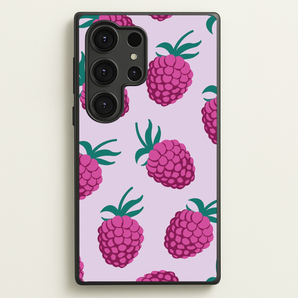Rasberries - Fruit Patterns - Fruit Patterns Phone Case for Galaxy S25 Ultra