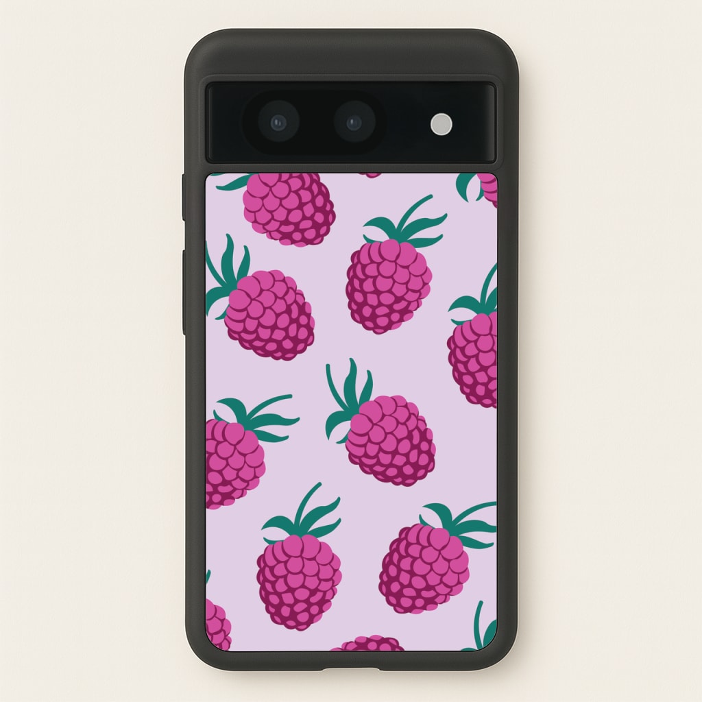 Rasberries - Fruit Patterns - Fruit Patterns Phone Case for Google Pixel 8a