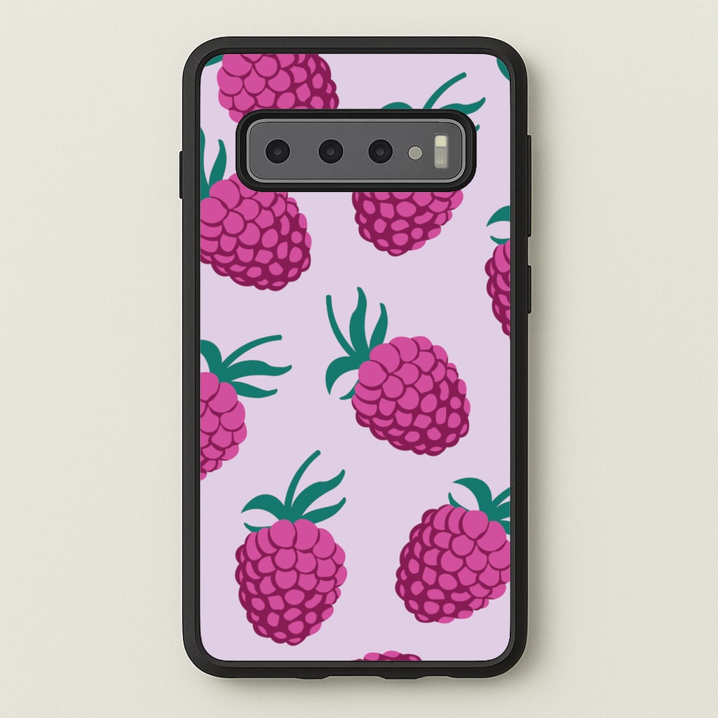 Rasberries - Fruit Patterns - Fruit Patterns Phone Case for Galaxy S10 Plus
