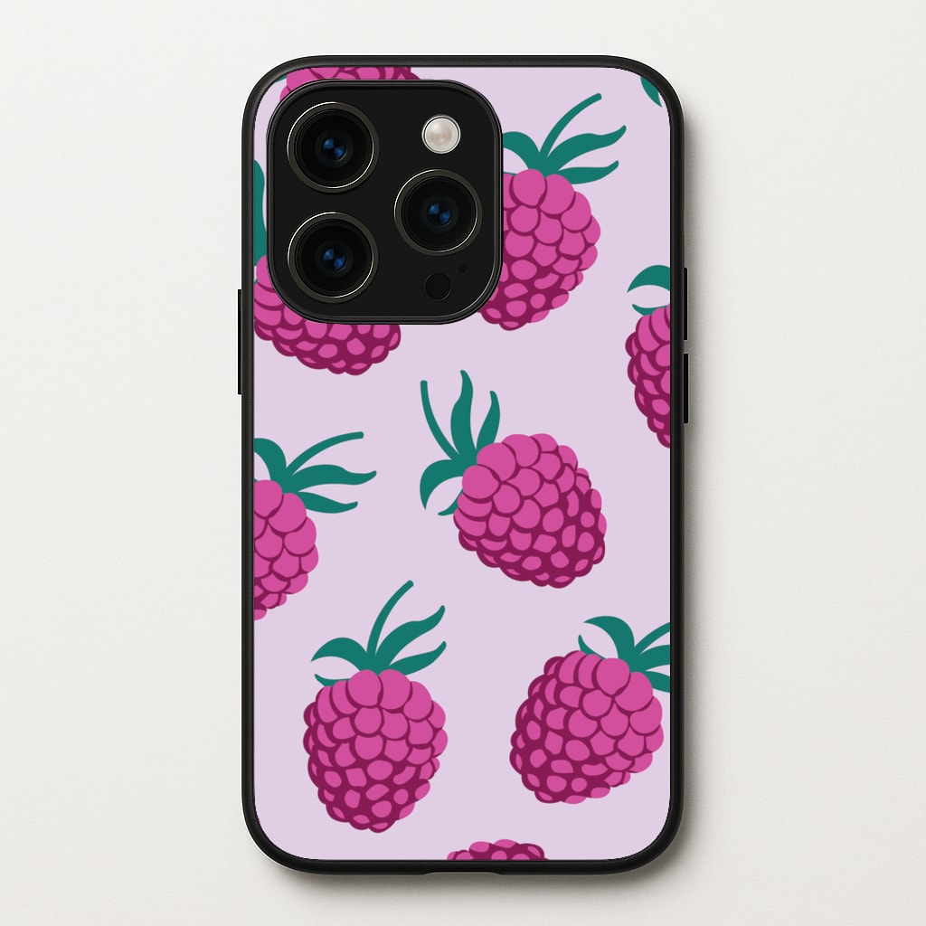 Rasberries - Fruit Patterns - Fruit Patterns Phone Case for iPhone 15 Pro