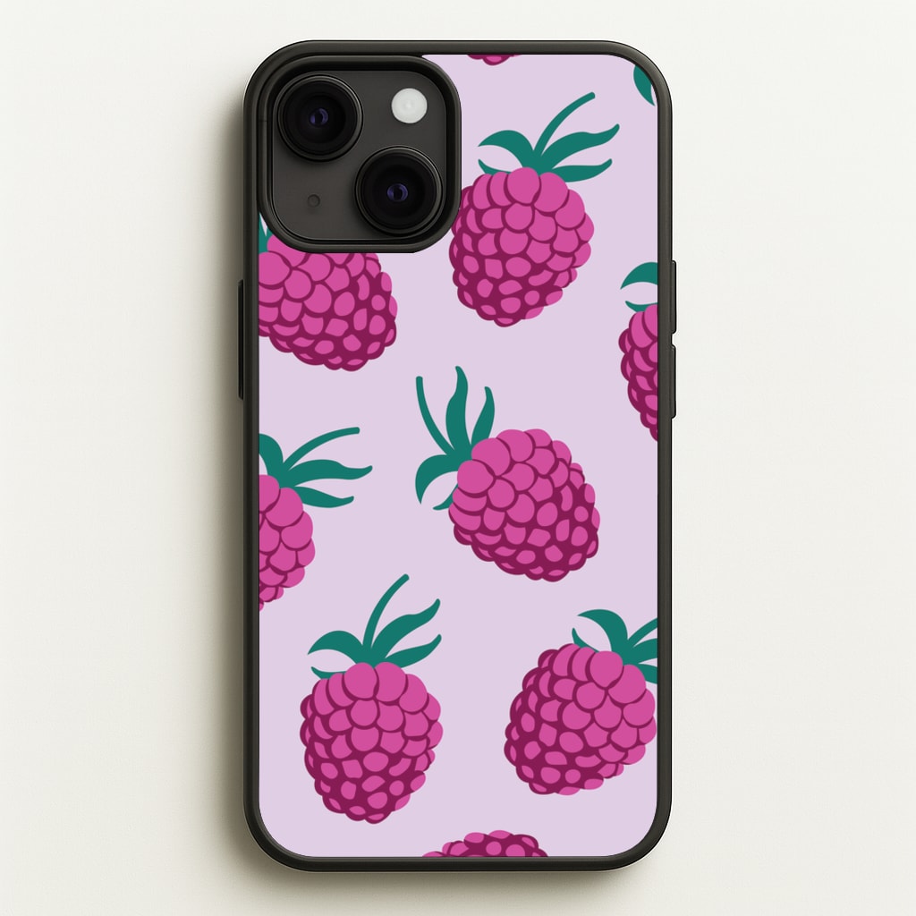Rasberries - Fruit Patterns - Fruit Patterns Phone Case for iPhone 13 Mini
