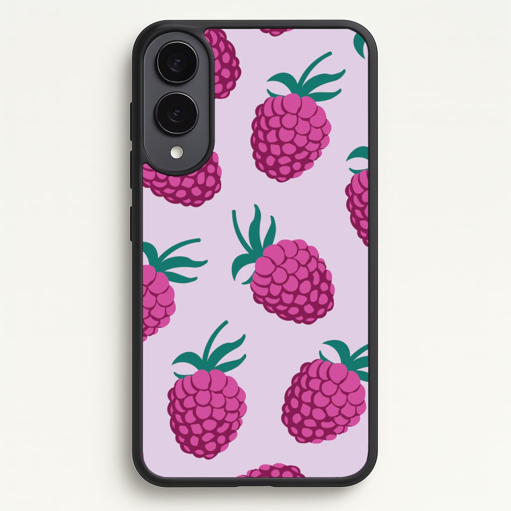 Rasberries - Fruit Patterns - Fruit Patterns Phone Case for Galaxy S25 Edge