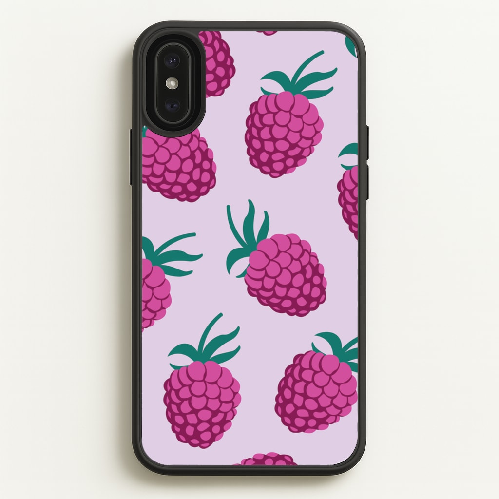 Rasberries - Fruit Patterns - Fruit Patterns Phone Case for iPhone XS Max