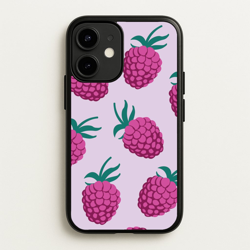 Rasberries - Fruit Patterns - Fruit Patterns Phone Case for iPhone 12 / 12 Pro