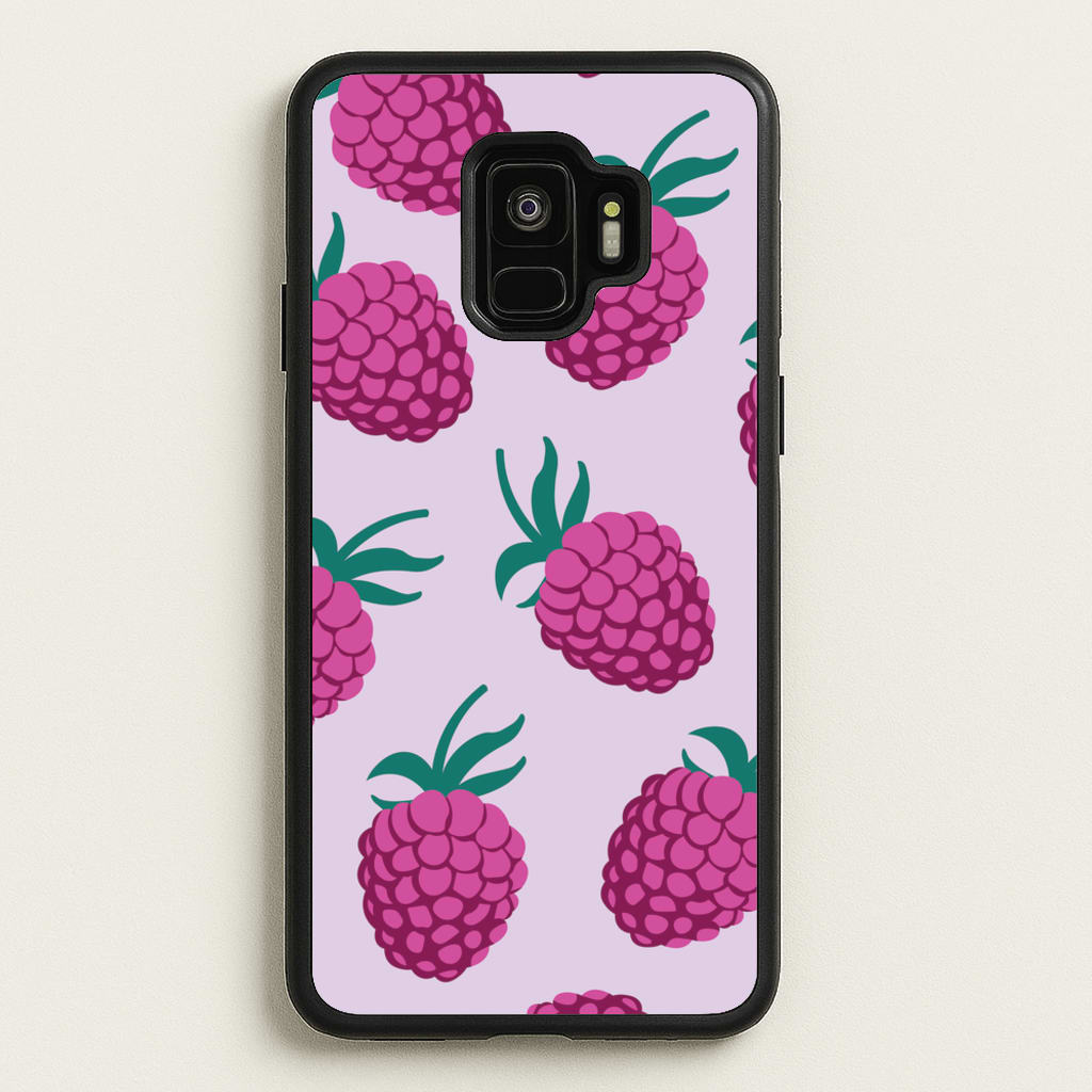 Rasberries - Fruit Patterns - Fruit Patterns Phone Case for Galaxy S9